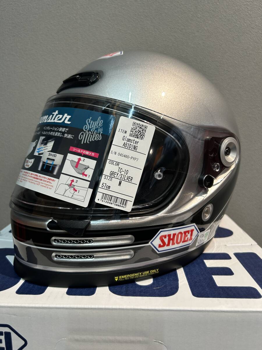 新品未使用 SHOEI Glamster ABIDING TC-10 GREY/SILVER Mサイズ 新品未使用 SHOEI Glamster ABIDING TC-10 GREY/SILVER Mサイズ