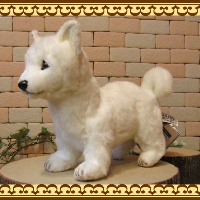  real . dog. soft toy Hokkaido dog dog objet d'art ... ornament dog. figure interior 