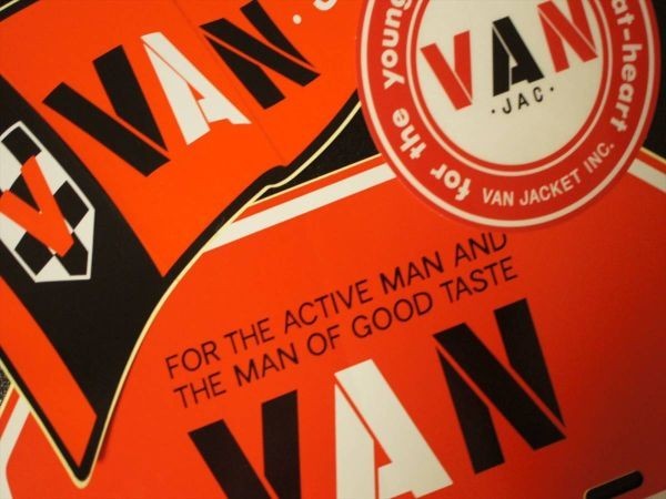 * free shipping!! VAN JAC Van ja Kett VAN collector collection sticker RED type three pieces set *