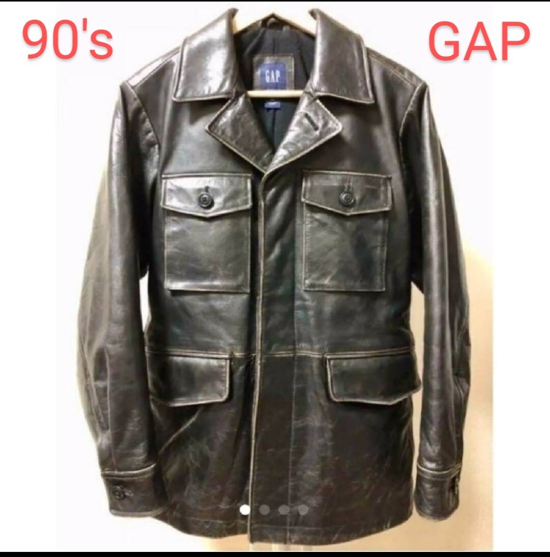 希少 90's OLD GAP カーコート ヴィンテージ カウハイド 牛革 肉 希少 90's OLD GAP カーコート ヴィンテージ カウハイド 牛革 肉