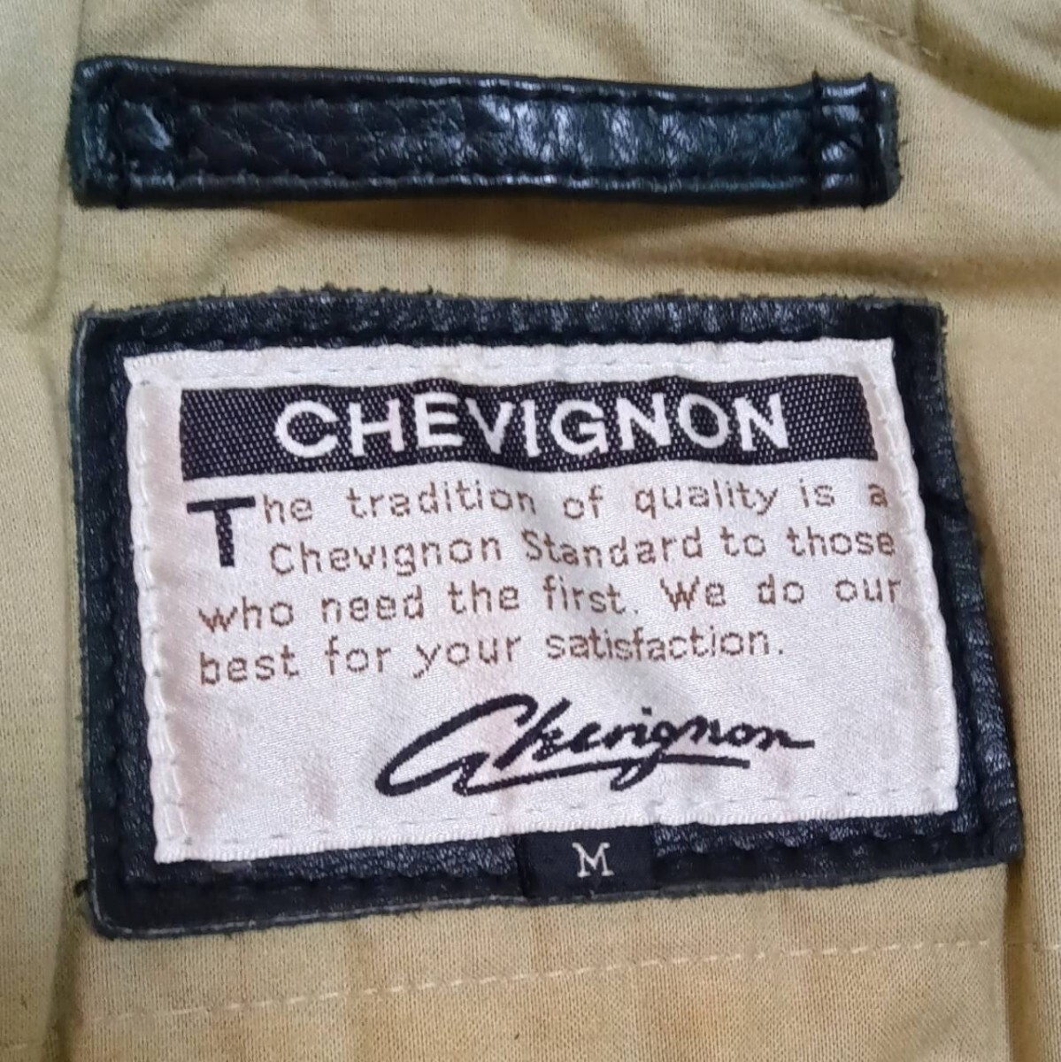 フランス CHEVIGNON カーコート ヴィンテージ M カウハイド 牛革 フランス CHEVIGNON カーコート ヴィンテージ M カウハイド 牛革