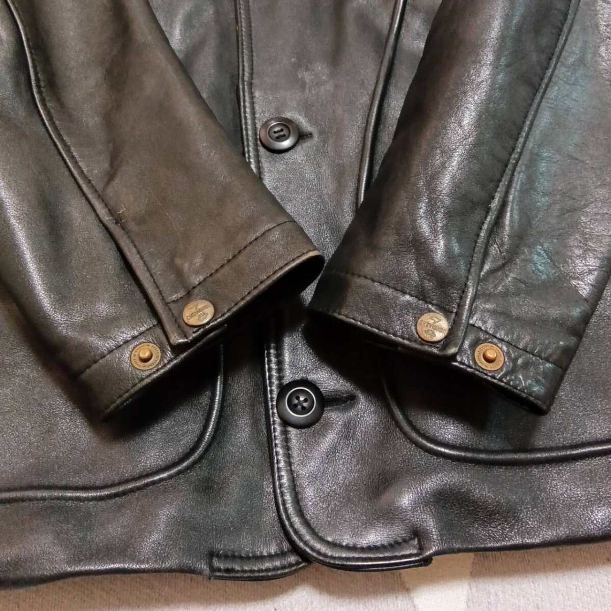 フランス CHEVIGNON カーコート ヴィンテージ M カウハイド 牛革 フランス CHEVIGNON カーコート ヴィンテージ M カウハイド 牛革