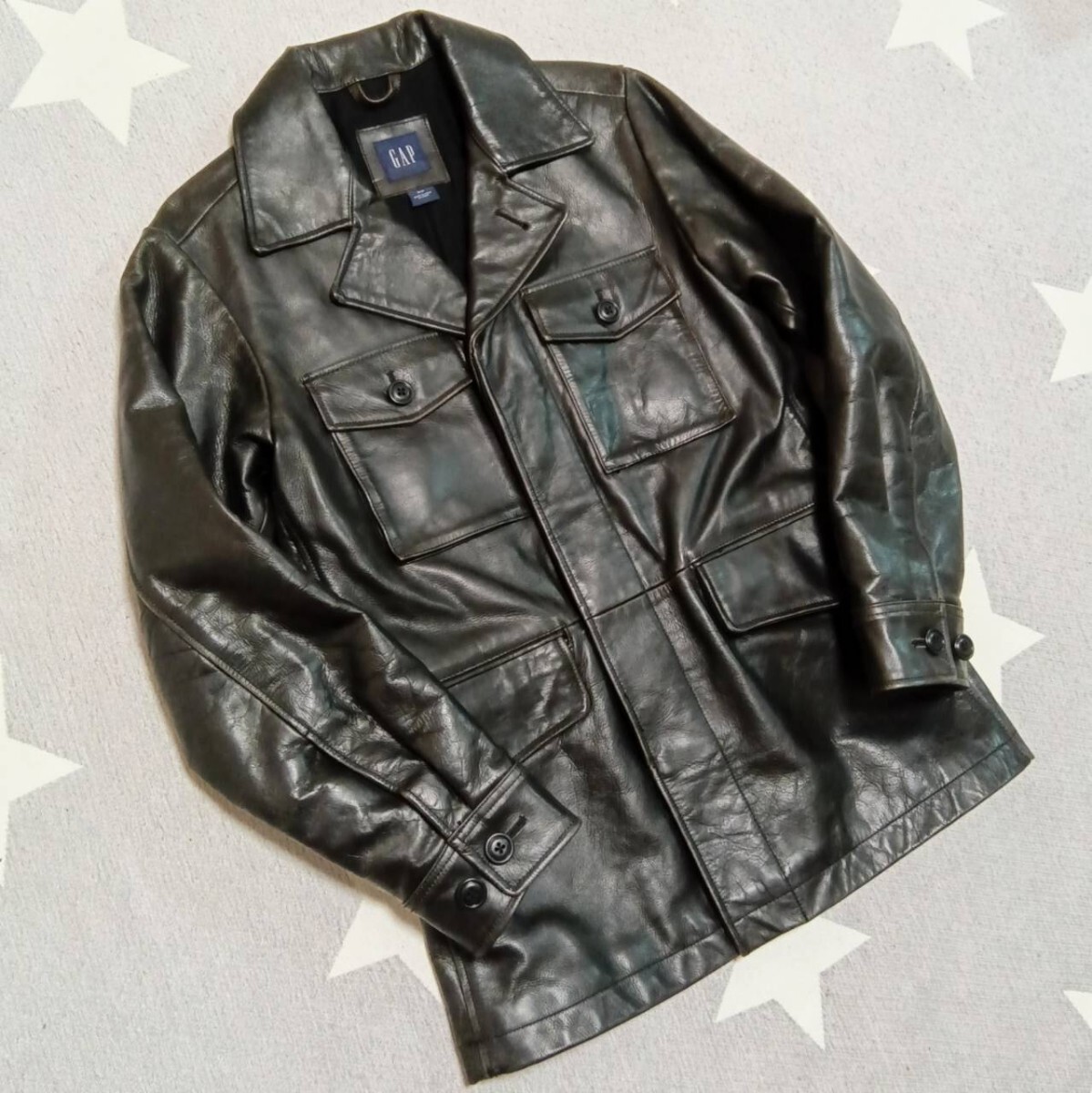 希少 90's OLD GAP カーコート ヴィンテージ カウハイド 牛革 肉 希少 90's OLD GAP カーコート ヴィンテージ カウハイド 牛革 肉