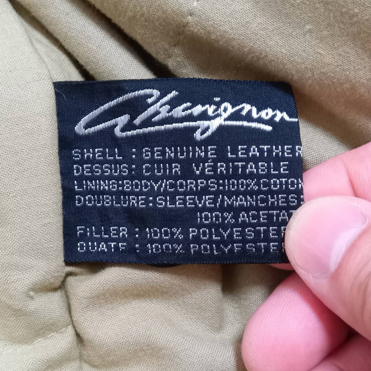 フランス CHEVIGNON カーコート ヴィンテージ M カウハイド 牛革 フランス CHEVIGNON カーコート ヴィンテージ M カウハイド 牛革