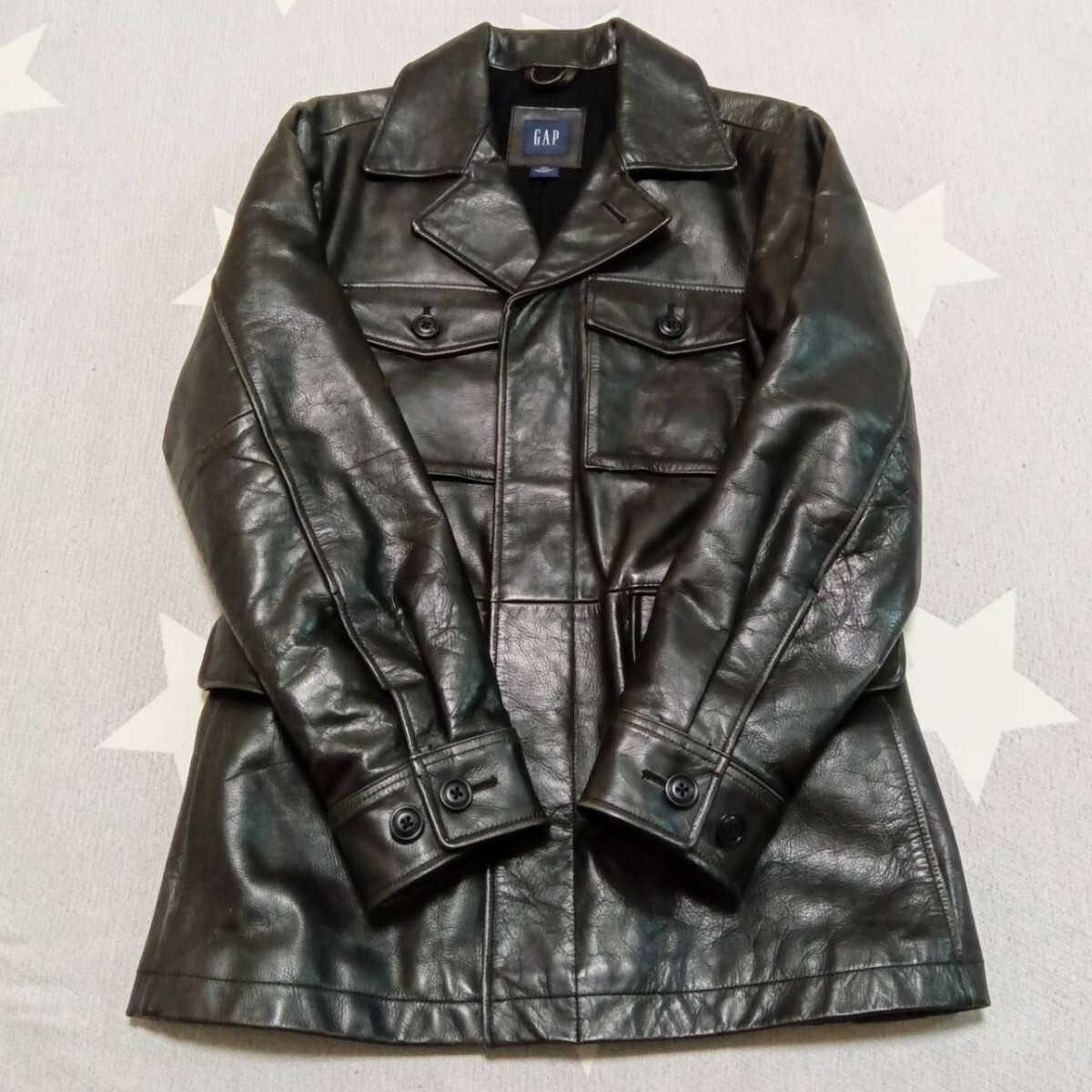 希少 90's OLD GAP カーコート ヴィンテージ カウハイド 牛革 肉 希少 90's OLD GAP カーコート ヴィンテージ カウハイド 牛革 肉