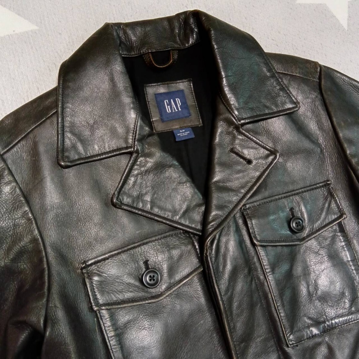 希少 90's OLD GAP カーコート ヴィンテージ カウハイド 牛革 肉 希少 90's OLD GAP カーコート ヴィンテージ カウハイド 牛革 肉