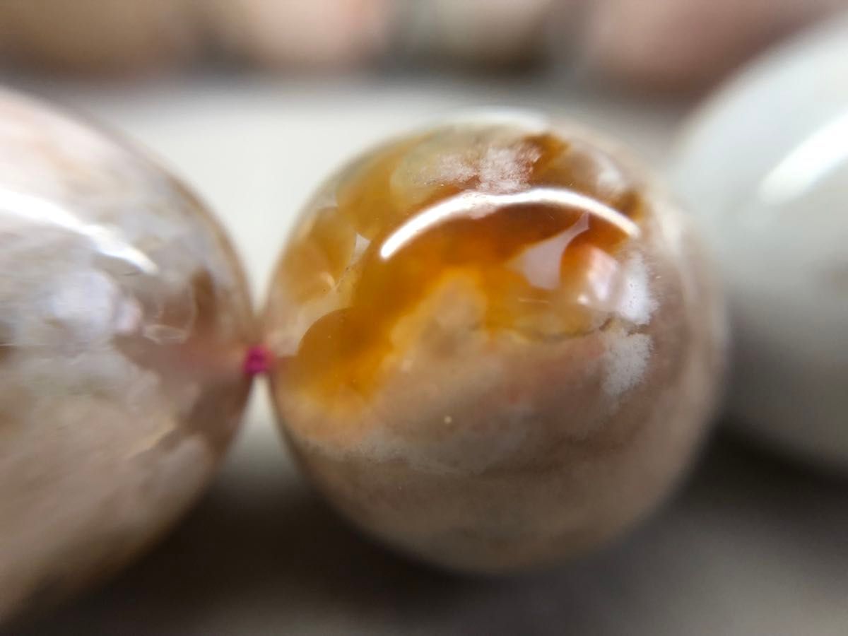 桜瑪瑙 ブレスレット 天然石 パワーストーン 丸玉 18mm 大玉 桜瑪瑙 ブレスレット 天然石 パワーストーン 丸玉 18mm 大玉