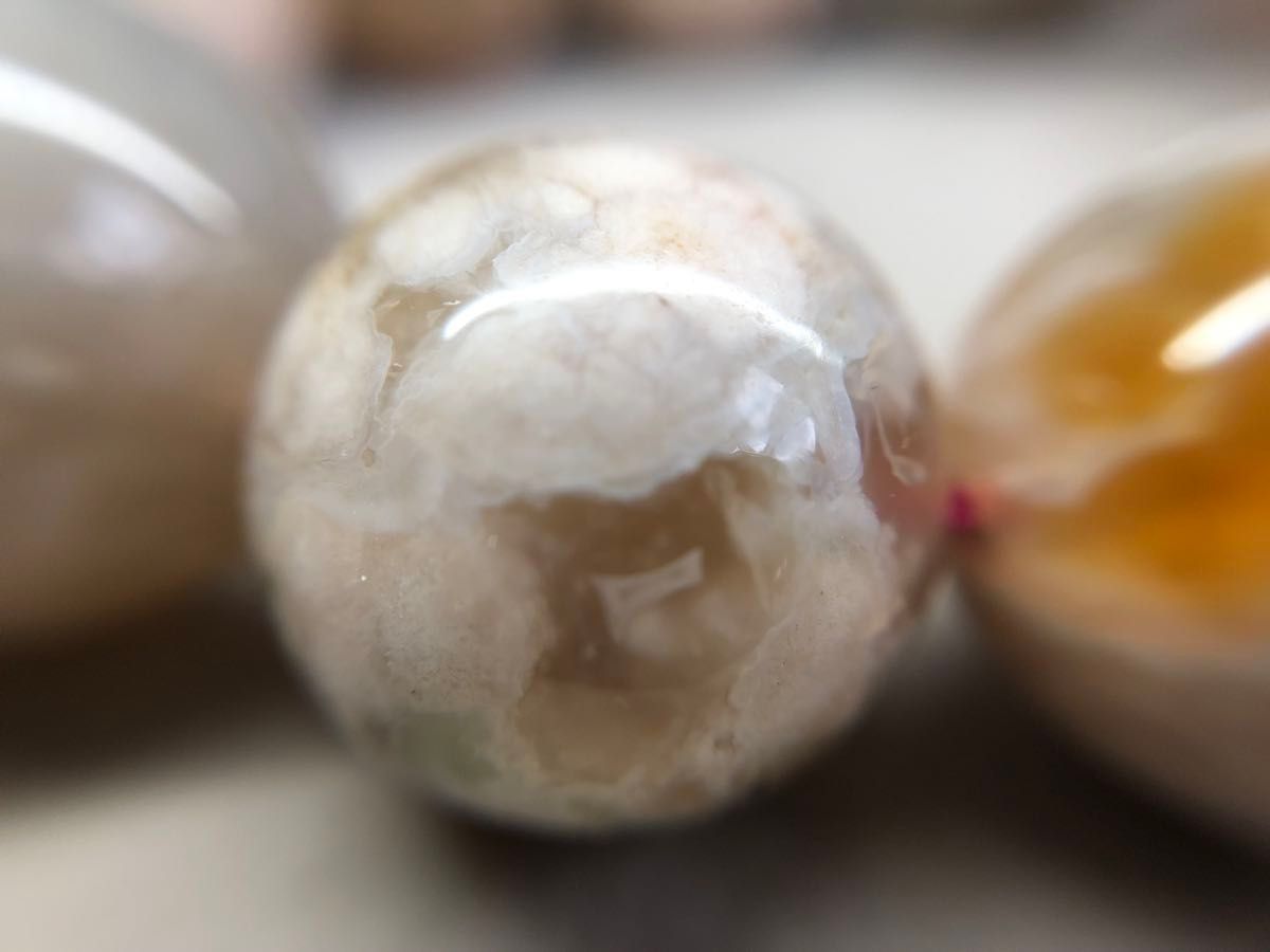 桜瑪瑙 ブレスレット 天然石 パワーストーン 丸玉 18mm 大玉 桜瑪瑙 ブレスレット 天然石 パワーストーン 丸玉 18mm 大玉