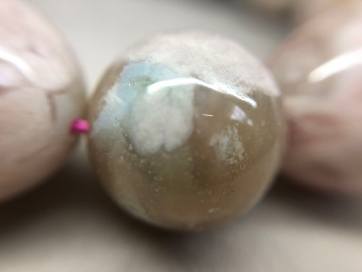 桜瑪瑙 ブレスレット 天然石 パワーストーン 丸玉 18mm 大玉 桜瑪瑙 ブレスレット 天然石 パワーストーン 丸玉 18mm 大玉