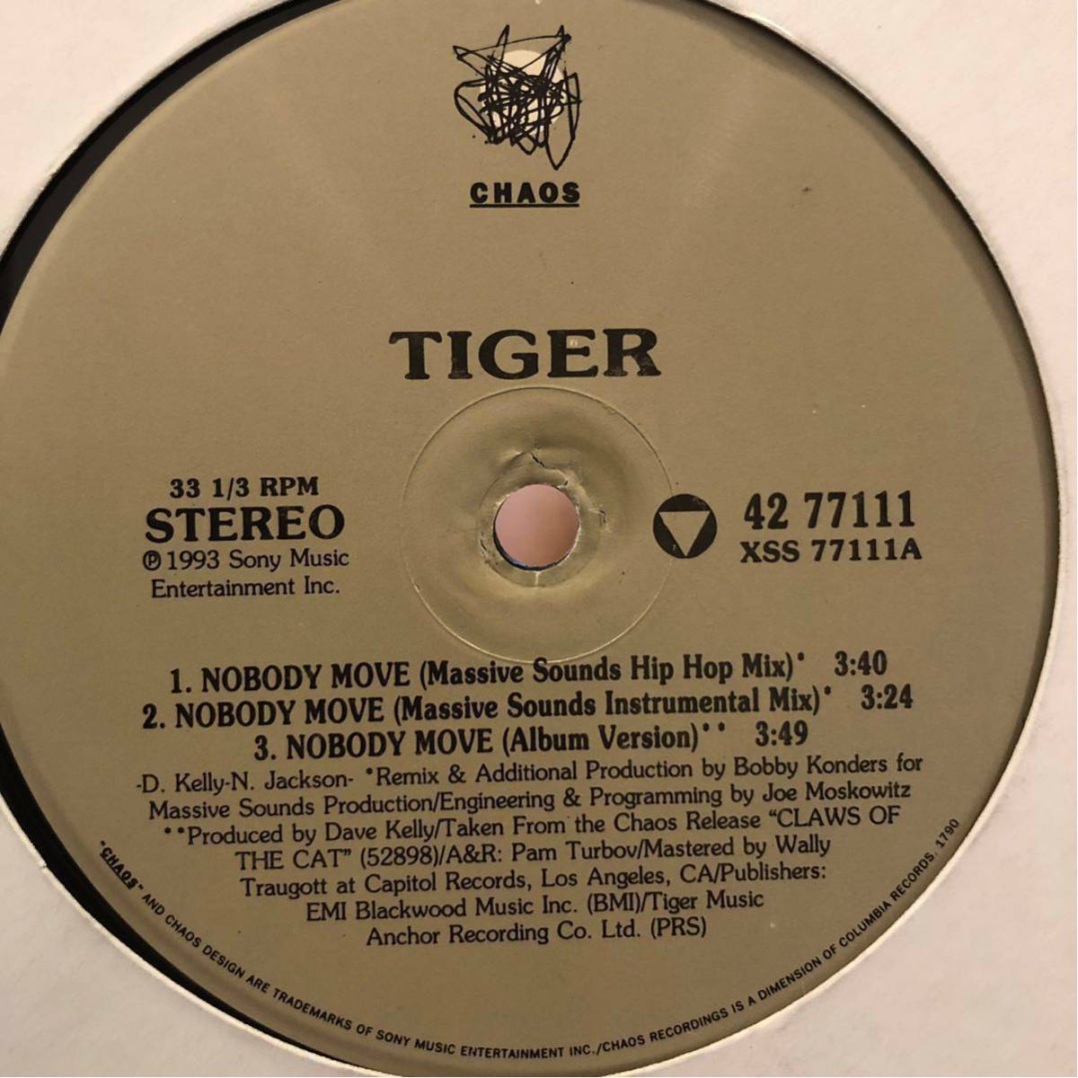 ■ TIGER / Nobody move ■ 1993年 盤質良好 HipHop DJにはRemixもカッコいい！_画像1