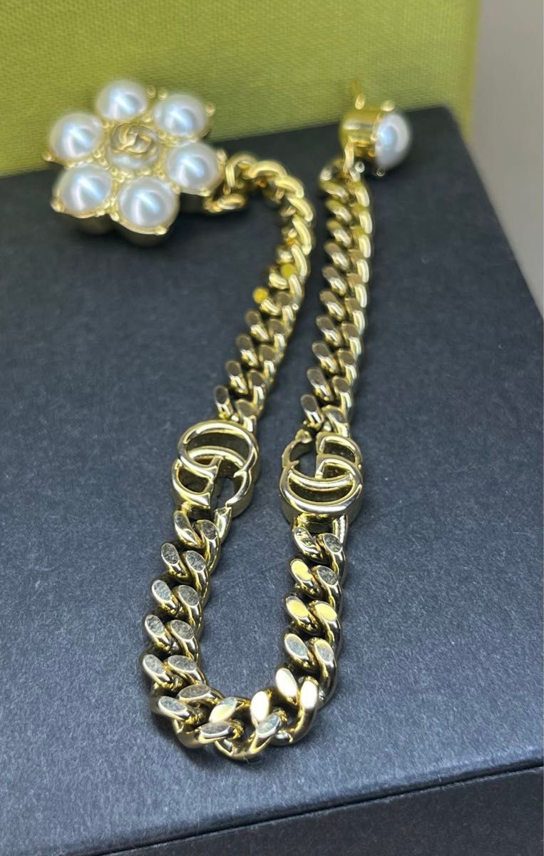 超美品 GUCCI グッチ ブレスレット ダブルG フラワー 花 超美品 GUCCI グッチ ブレスレット ダブルG フラワー 花