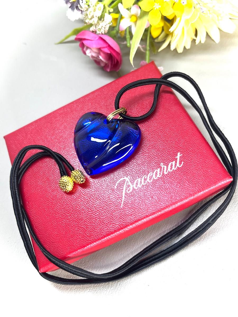 超美品 Baccarat バカラ ハート ストーン チョーカー ネックレス 超美品 Baccarat バカラ ハート ストーン チョーカー ネックレス