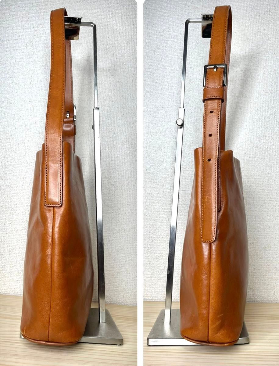 良品 HIROFU ヒロフ Hロゴ型押し 本革レザー ワンショルダー 良品 HIROFU ヒロフ Hロゴ型押し 本革レザー ワンショルダー