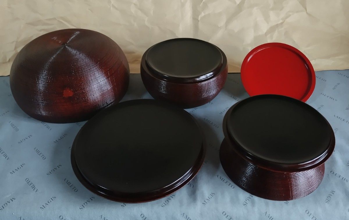 好 玉泉堂 倣豊太閤 千成瓢箪 四段重 漆器 木製 弁当箱 菓子器 好 玉泉堂 倣豊太閤 千成瓢箪 四段重 漆器 木製 弁当箱 菓子器