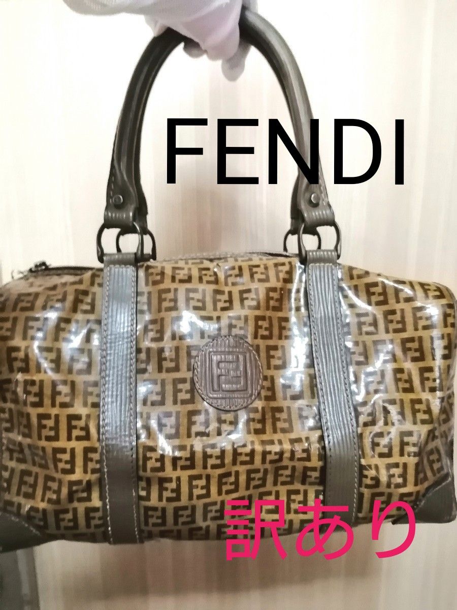 フェンディ FENDI ズッカ柄 X ズッキーノ柄 ボストンバッグ ブラウン フェンディ FENDI ズッカ柄 X ズッキーノ柄 ボストンバッグ ブラウン