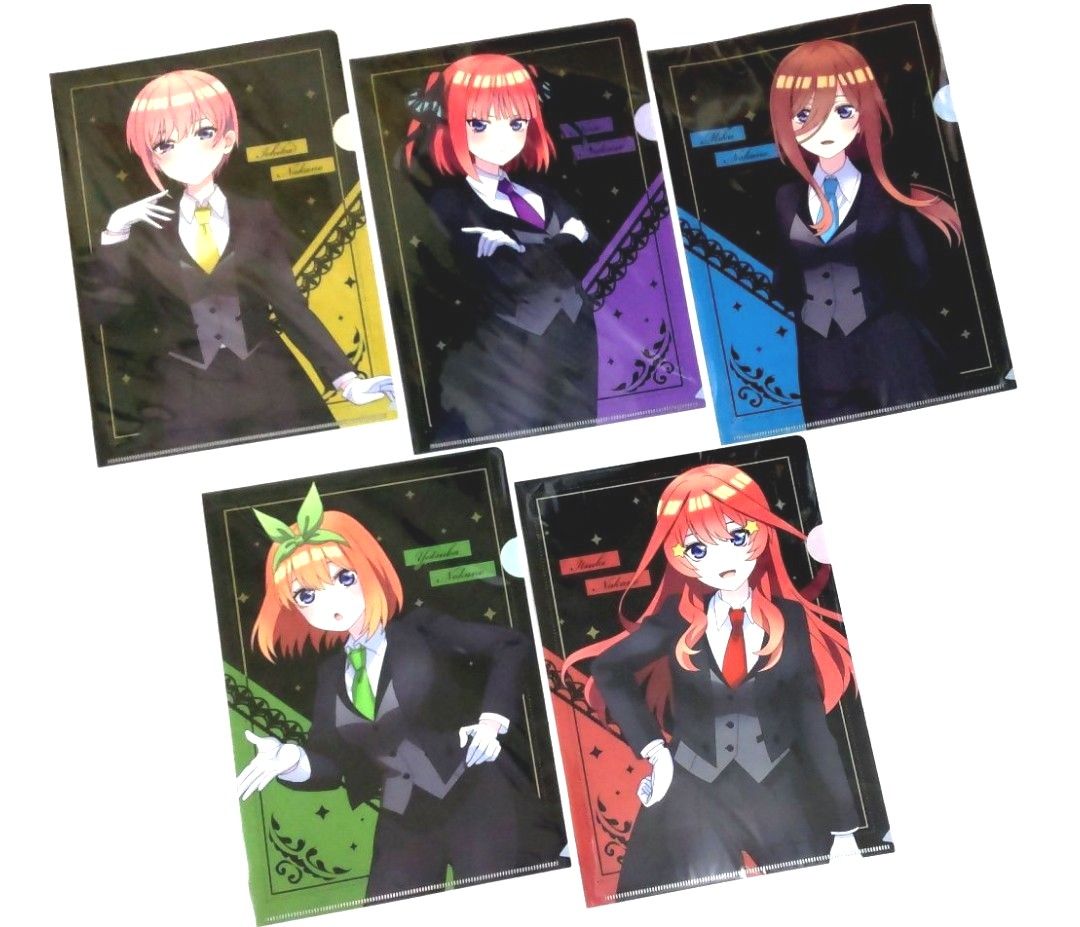 五等分の花嫁 A4 クリアファイル 執事服ver 5枚セット 一花・二 五等分の花嫁 A4 クリアファイル 執事服ver 5枚セット 一花・二