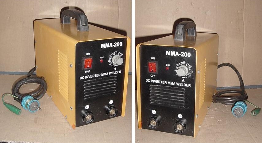 ★★★ DCインバーターMMA溶接機、型式 :MMA-200、単相 100V/200V、50/60Hz、本体のみ (通電確認のみ)、現状品★中古品★