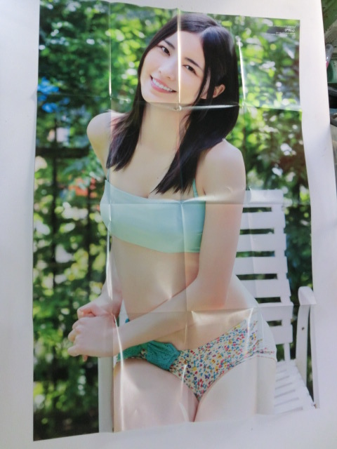 ★松井珠理奈　ポスター　水着　84×54　未使用保管★_画像1