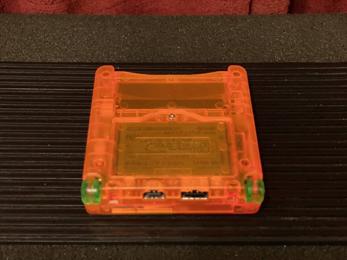 新品フルカスタム) ゲームボーイアドバンスGBA SP クリア 新品フルカスタム) ゲームボーイアドバンスGBA SP クリア