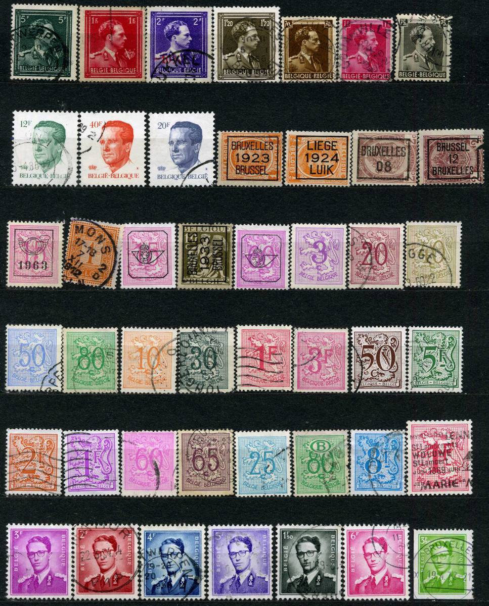 1869年~◆ベルギー 切手(小包鉄道切手含む) 158枚◆送料無料◆S-473_画像2