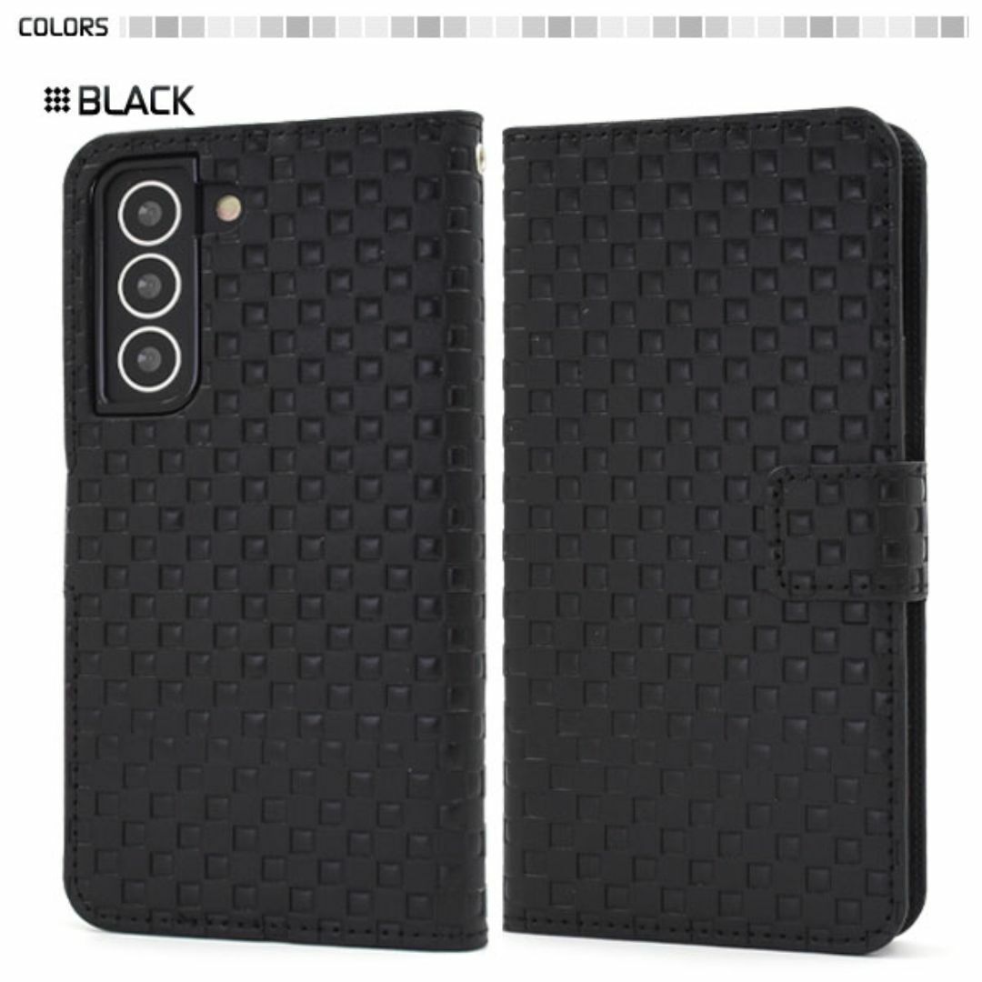 Galaxy S22 SC-51C/SCG13 市松模様デザイン手帳型ケース Galaxy S22 SC-51C/SCG13 市松模様デザイン手帳型ケース