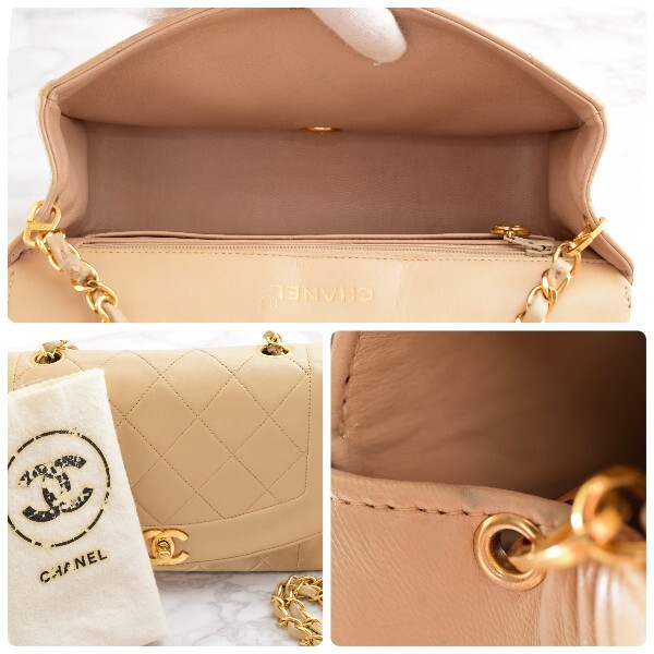 CHANEL シャネル マトラッセ ショルダーバッグ ダイアナフラップ CHANEL シャネル マトラッセ ショルダーバッグ ダイアナフラップ