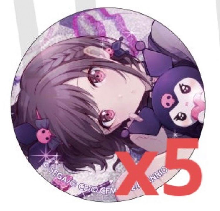 プロセカ 東雲絵名 クロミ サンリオコラボ グリッター缶バッジ プロセカ 東雲絵名 クロミ サンリオコラボ グリッター缶バッジ