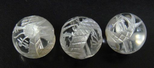 天然石水晶銀彫り青龍12mm玉＆レピドライト&モルガナイトのブレスレット_画像3