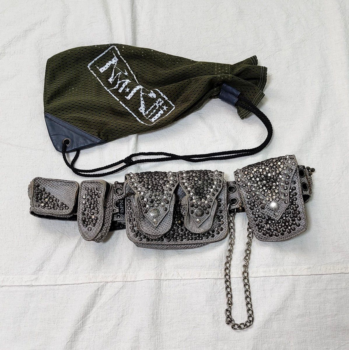 アーカイブ 初期KMRii STUDS WAIST BAG ケムリ スタッズ ボディ アーカイブ 初期KMRii STUDS WAIST BAG ケムリ スタッズ ボディ