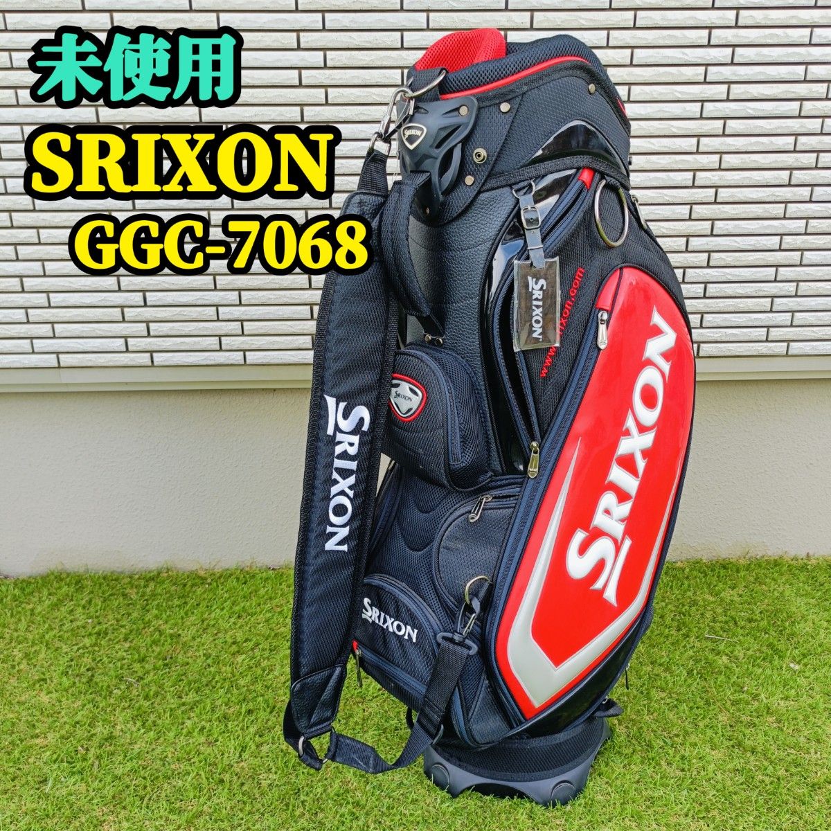 SRIXON スリクソン未使用 ゴルフ キャディバッグ GGC-7068黒×赤 SRIXON スリクソン未使用 ゴルフ キャディバッグ GGC-7068黒×赤