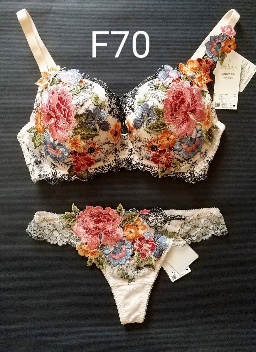 Wacoal ワコール Salute サルート59 p-upブラジャーF70&ソングM Wacoal ワコール Salute サルート59 p-upブラジャーF70&ソングM