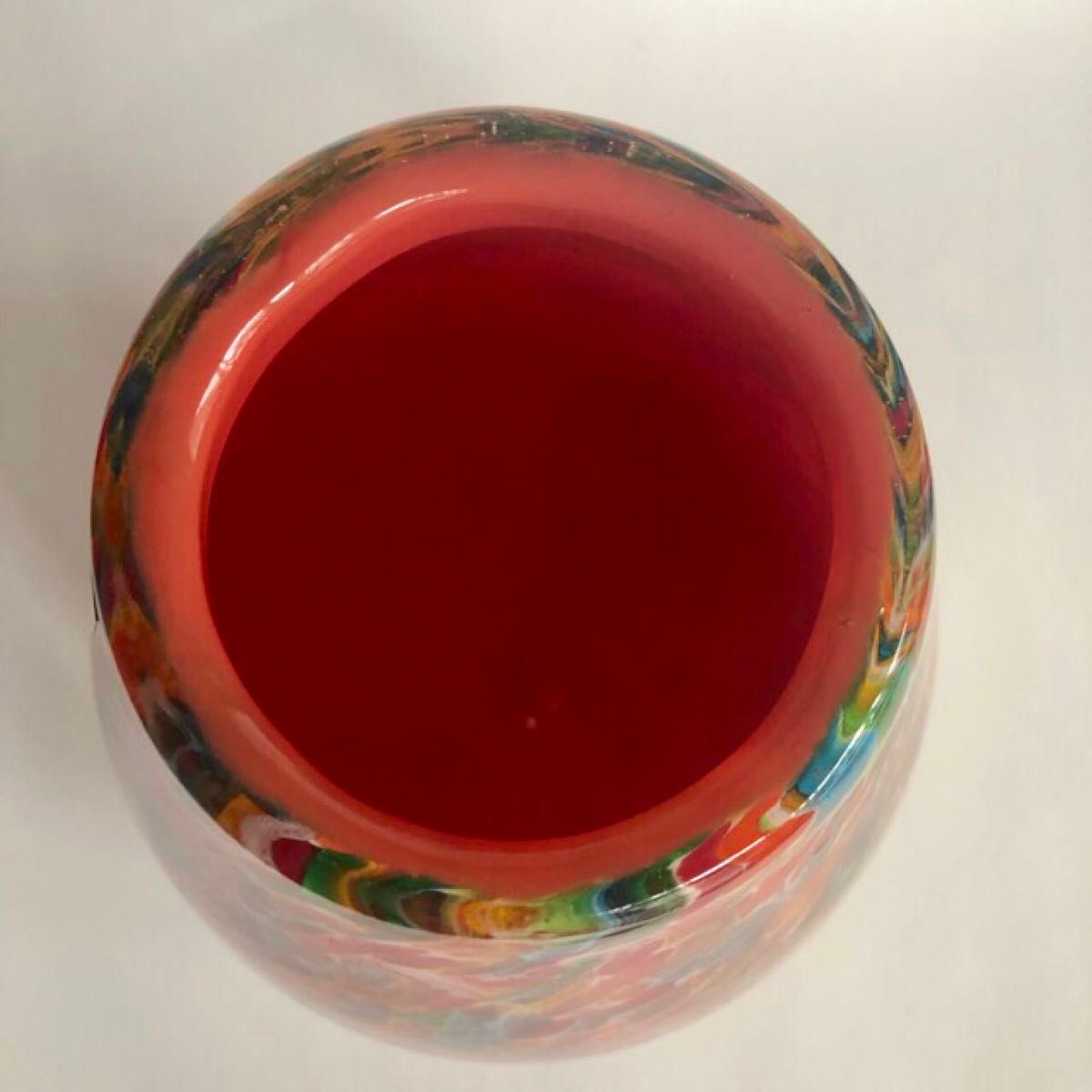 適当な価格 ガラス花瓶 アートグラス ARTGLASS 花器 昭和レトロ マーブル 花瓶・フラワースタンド