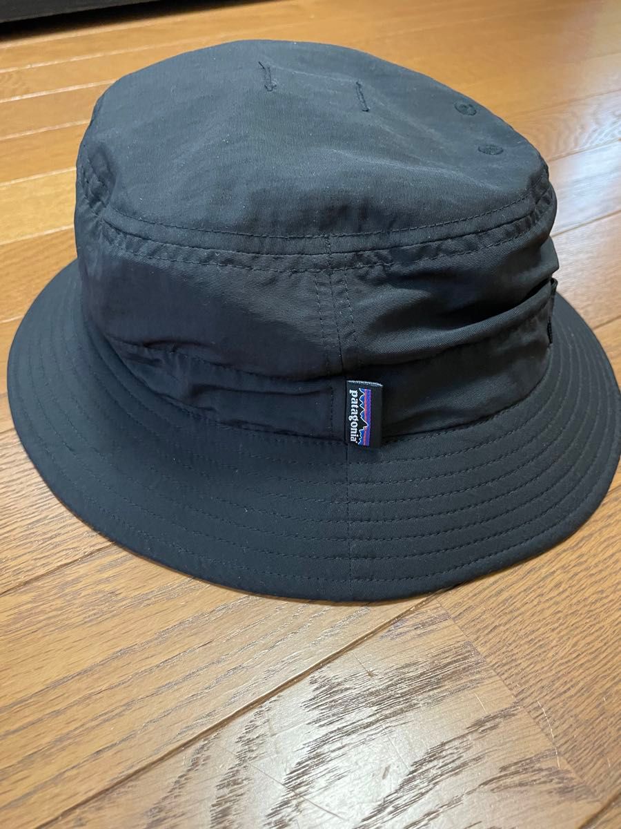 美品patagonia バケットハット 黒サーフブリムLサイズ 希少】パタゴニア サーフブリム ブラック Lサイズ バケット