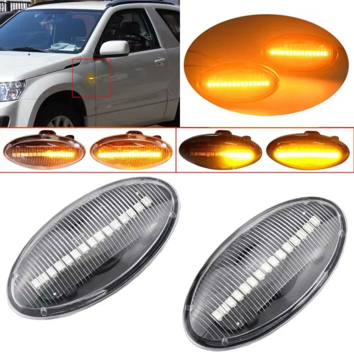 . star! sequential turn signal! LED side marker Nissan Moco MG22S S E G Chocolatier aero style FOUR clear 