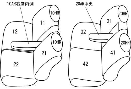  Clazzio center leather seat cover for 1 vehicle set Nissan Moco beige [EN-0515]