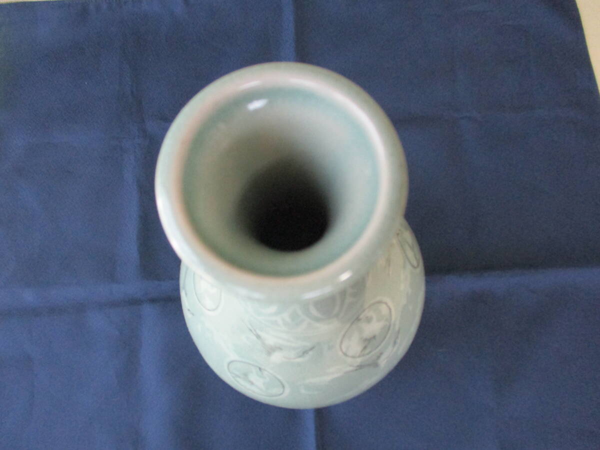 花瓶(高麗青磁・韓国青磁「鎭永」) 花器・生け花・インテリア 花瓶(高麗青磁・韓国青磁「鎭永」) 花器・生け花・インテリア