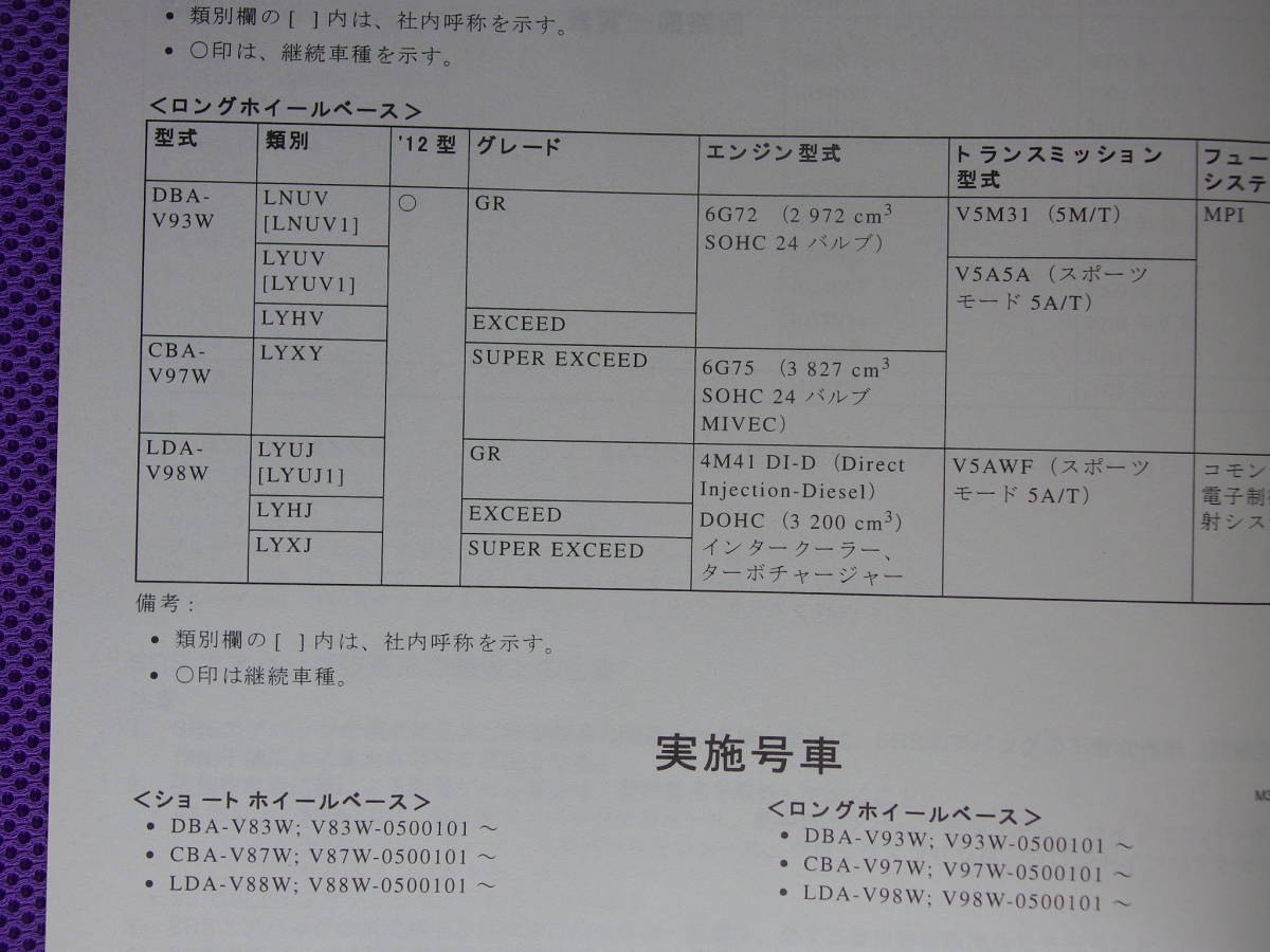 新品◆パジェロ V8 V9系◆電気配線図集 追補版 2011-10 ・’11-10・No.1033N75・V83W V87W V88W V93W V97W V98W_画像6