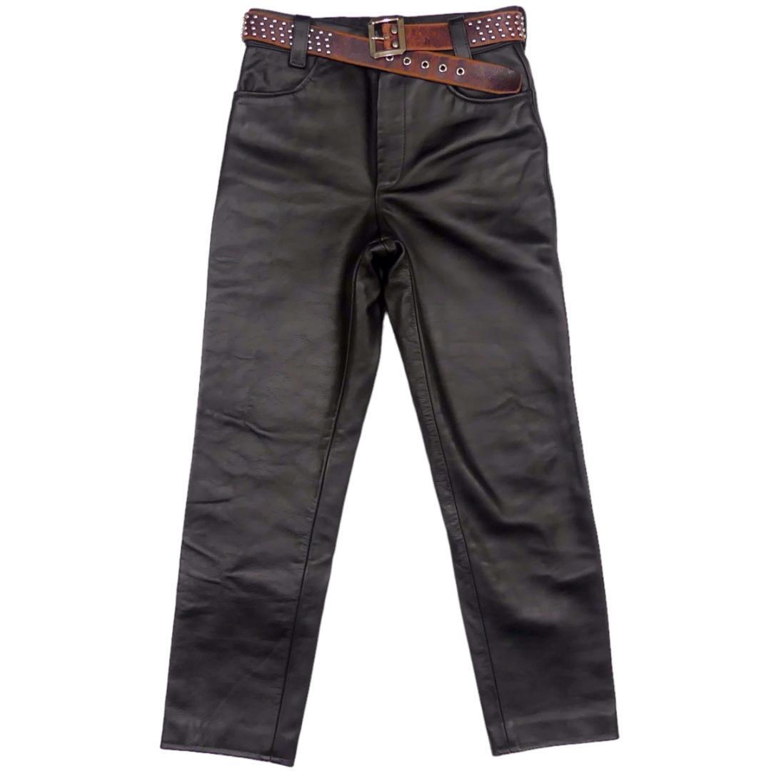 即決 アメリカ製 VANSON W32 レザーパンツ バンソン メンズ 黒 即決 アメリカ製 VANSON W32 レザーパンツ バンソン メンズ 黒