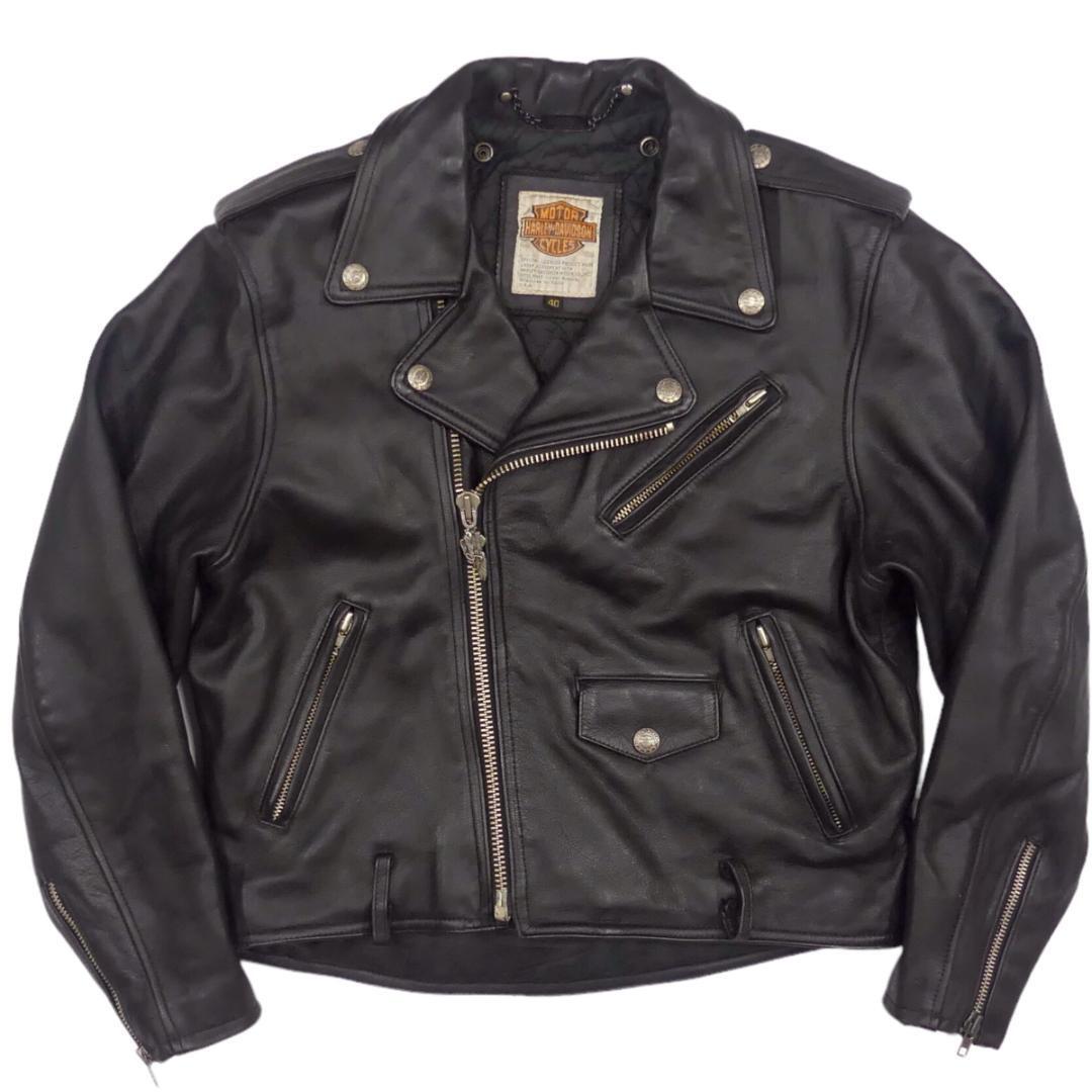即決 HARLEY DAVIDSON メンズ L レザーライダースジャケット 即決 HARLEY DAVIDSON メンズ L レザーライダースジャケット