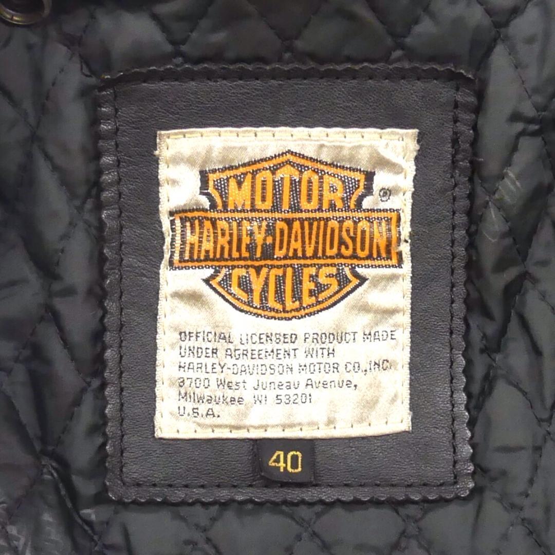 即決 HARLEY DAVIDSON メンズ L レザーライダースジャケット 即決 HARLEY DAVIDSON メンズ L レザーライダースジャケット