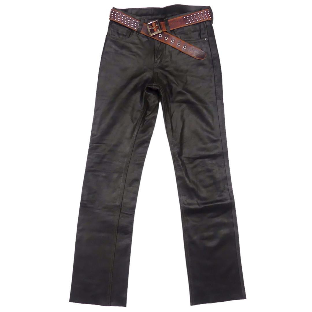 即決 リーバイス 505 W30 レザーパンツ Levi's メンズ 黒 本革 即決 リーバイス 505 W30 レザーパンツ Levi's メンズ 黒 本革