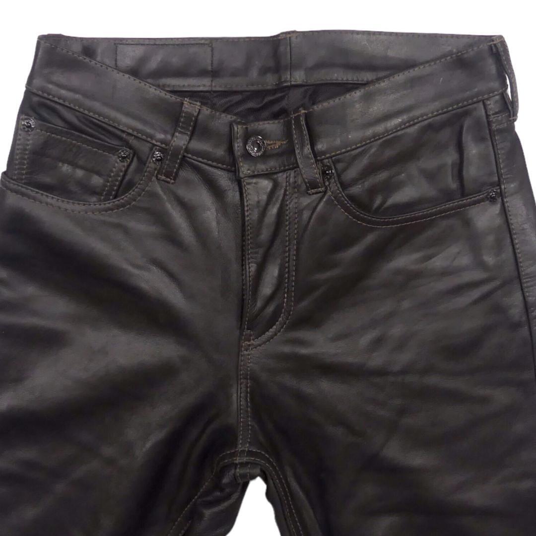 即決 リーバイス 505 W30 レザーパンツ Levi's メンズ 黒 本革 即決 リーバイス 505 W30 レザーパンツ Levi's メンズ 黒 本革