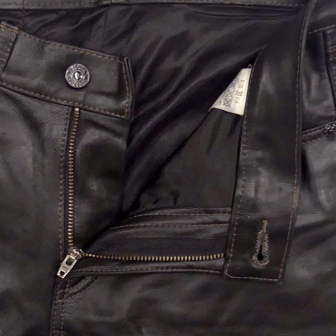 即決 リーバイス 505 W30 レザーパンツ Levi's メンズ 黒 本革 即決 リーバイス 505 W30 レザーパンツ Levi's メンズ 黒 本革