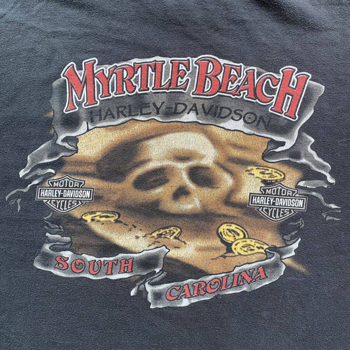 古着 Y2K Harley Davidson Wanted Skull Fire Flame L/S Tee XL 古着 Y2K Harley Davidson Wanted Skull Fire Flame L/S Tee XL