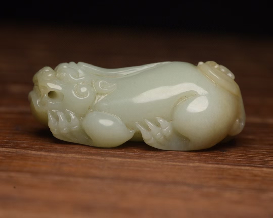 骨董*珍藏*清*古和田玉*羊脂玉*細密彫 骨董*珍藏*清*古和田玉*羊脂玉*細密彫