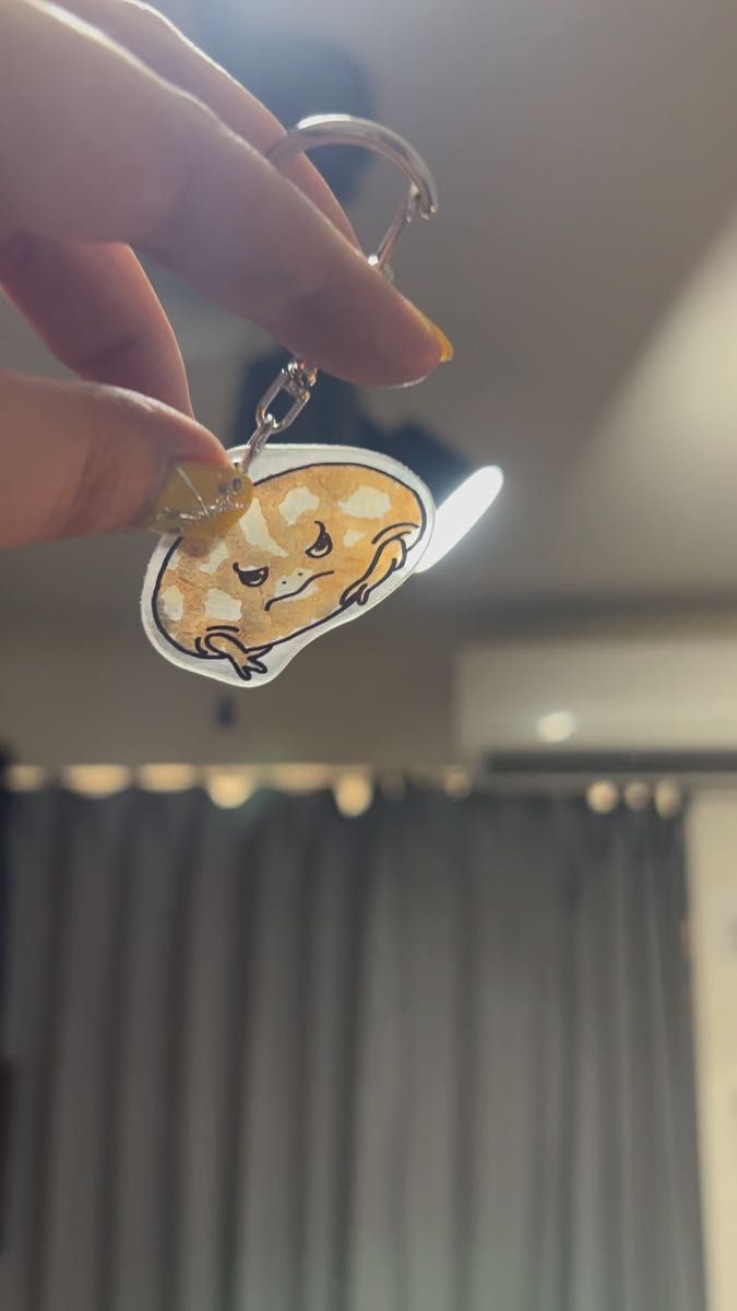 【ハンドメイド】伝わる人には伝わるカエルキーホルダー【アメフクラガエル】