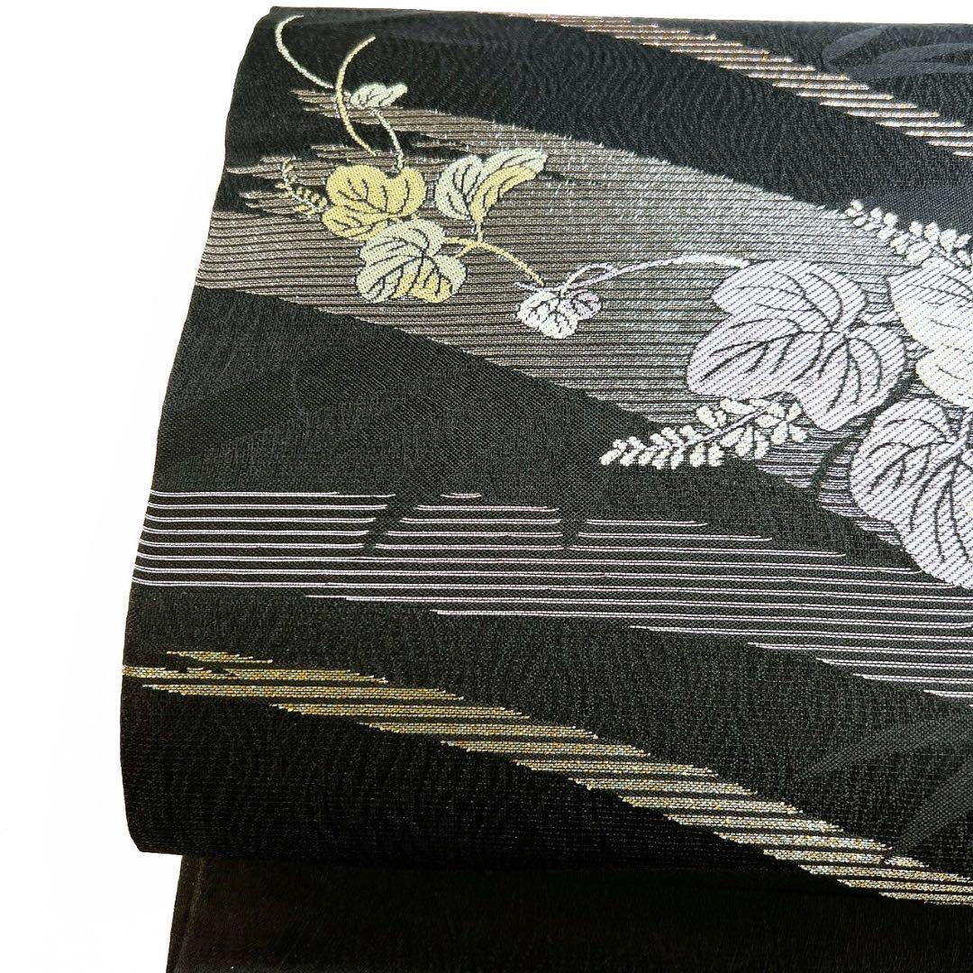 袋帯 夏用 絽 流線 花模様 着物 054w p|ファッション 袋帯 夏用 絽 流線 花模様 着物 054w p|ファッション
