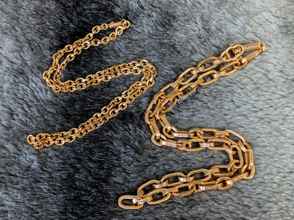 王者の風格】クロムハーツ CHROME HEARTS 22k ペーパーEチェーン 王者の風格】クロムハーツ CHROME HEARTS 22k ペーパーEチェーン