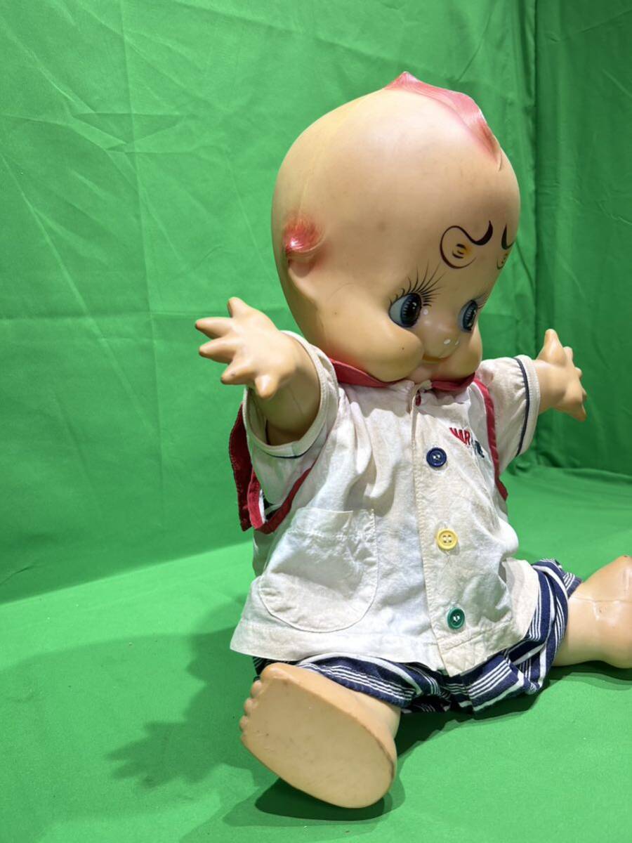昭和レトロ キューピー人形 緑の羽根付き ヴィンテージ 当時物 昭和レトロ キューピー人形 緑の羽根付き ヴィンテージ 当時物