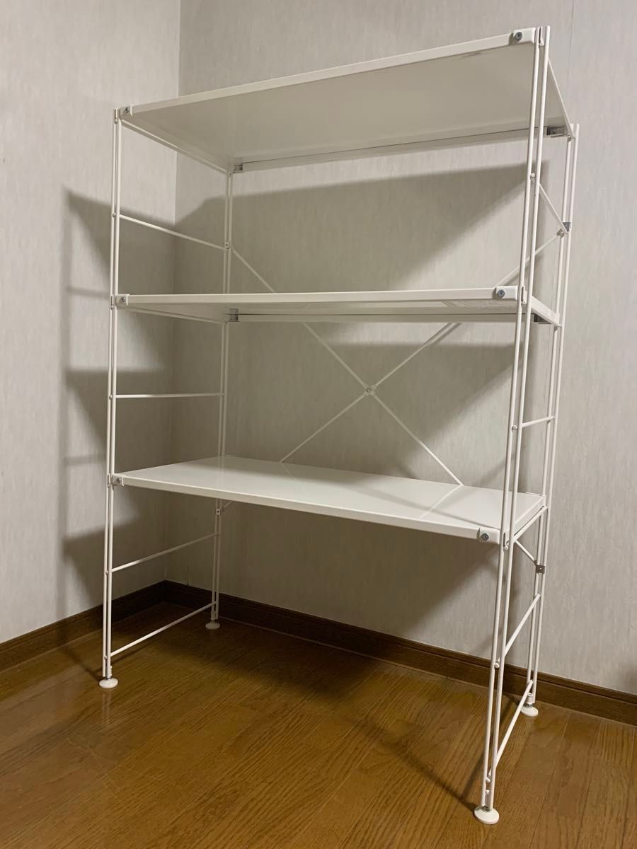 無印良品 スチールユニットシェルフ スチール棚セット ワイド 中 無印良品 スチールユニットシェルフ スチール棚セット ワイド 中